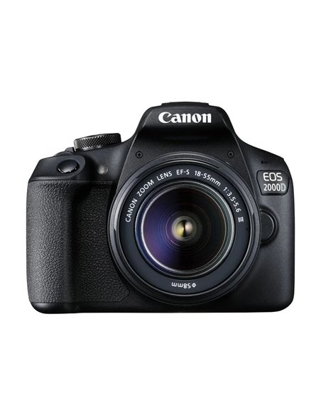 Aparat foto DSLR Canon EOS 2000D & EF-S 18-55mm f/3.5-5.6 DC III KIT