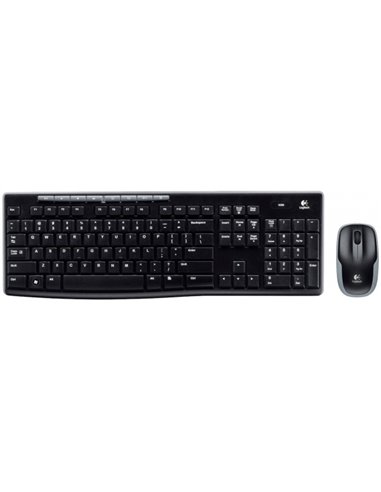 Клавиатура и мышь Logitech MK270, Беспроводное, Чёрный