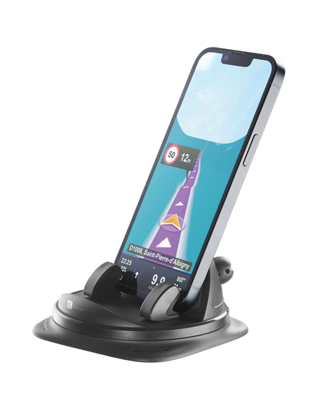 Suport pentru smartphone Cellularline Dash Hub 360, Negru