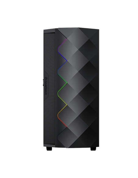 Компьютерный корпус Gamemax Diamond CP BK, Midi-Tower, Без блока питания, Чёрный