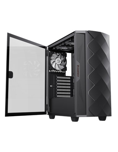 Компьютерный корпус Gamemax Diamond CP BK, Midi-Tower, Без блока питания, Чёрный