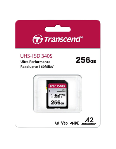 Карта памяти Transcend SDXC 340S, 256Гб (TS256GSDC340S)
