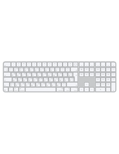Tastatură Apple Magic Keyboard with Touch ID and Numeric Keypad A3119 USB-C, Fără fir, Alb