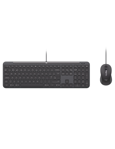 Клавиатура и мышь Logitech Signature Slim MK620, Проводное, Чёрный