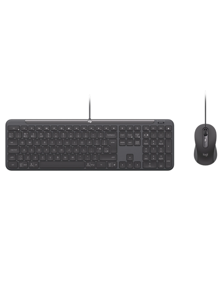 Клавиатура и мышь Logitech Signature Slim MK620, Проводное, Чёрный