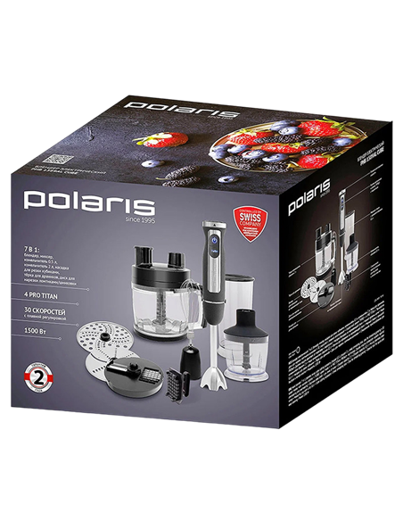 Blender de mână Polaris PHB1589AL, Negru