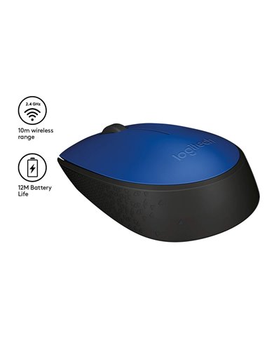 Беcпроводная мышь Logitech M171, Синий