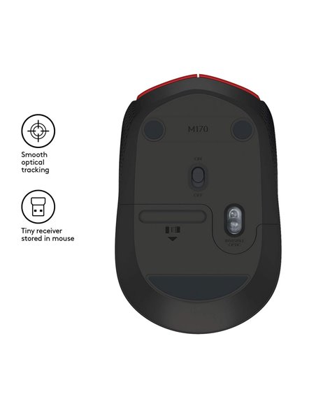 Mouse Wireless Logitech M171, Roșu