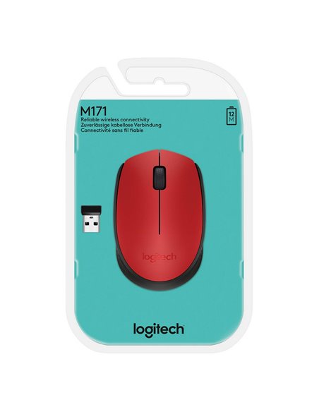 Беcпроводная мышь Logitech M171, Красный