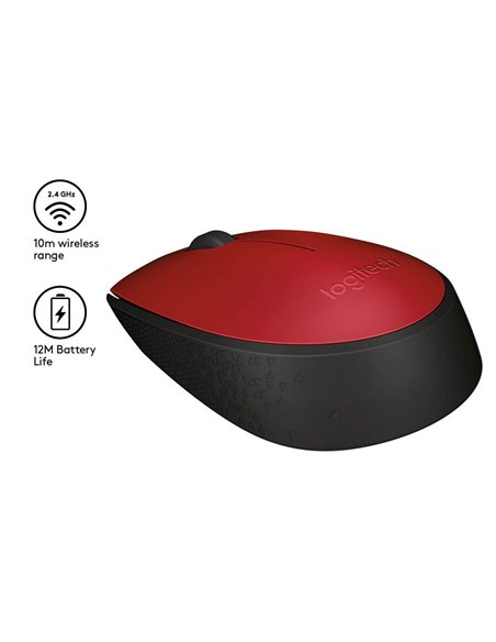 Mouse Wireless Logitech M171, Roșu