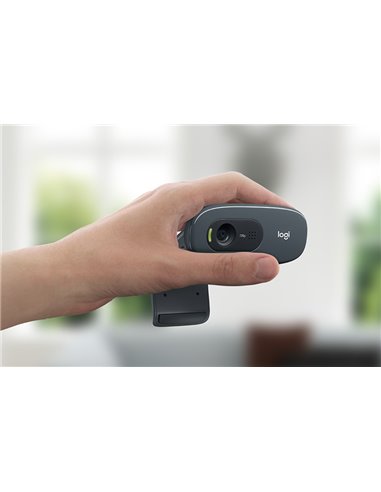 Cameră Web Logitech C270, HD 720p, Gri