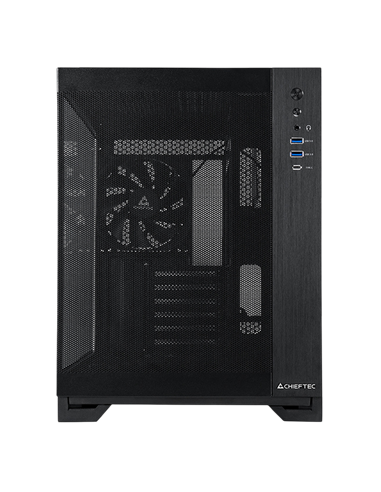 Компьютерный корпус Chieftec Visio Air, Mini-Tower, Без блока питания, Чёрный