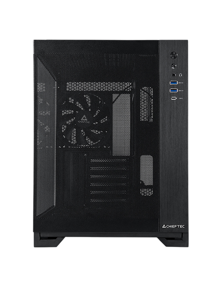 Компьютерный корпус Chieftec Visio Air, Mini-Tower, Без блока питания, Чёрный