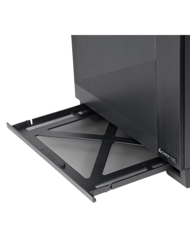 Компьютерный корпус Chieftec Visio Air, Mini-Tower, Без блока питания, Чёрный