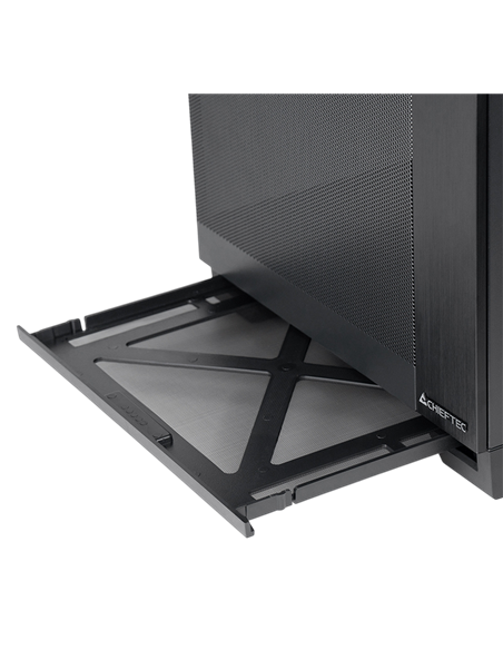 Carcasă PC Chieftec Visio Air, Mini-Tower, Fără PSU, Negru