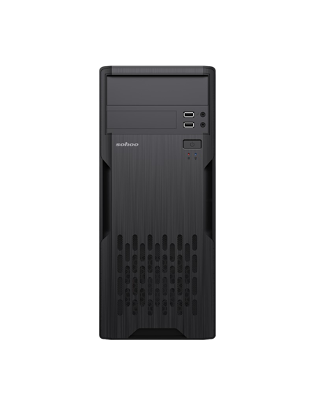 Компьютерный корпус Sohoo 2810BK, Midi-Tower, ATX, Чёрный