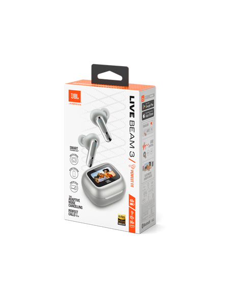 Наушники JBL LIVE Beam 3, Серебристый