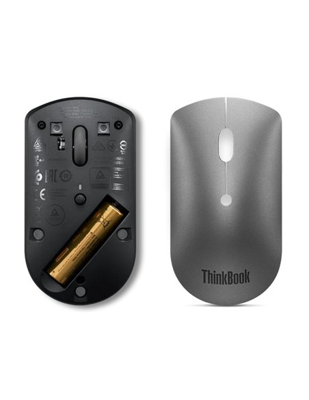 Беcпроводная мышь Lenovo ThinkBook Bluetooth Silent Mouse, Серый