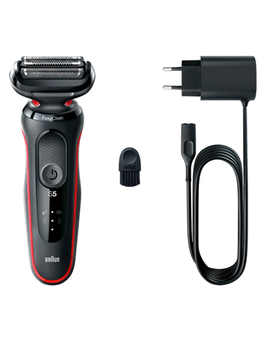 Aparat de ras electric Braun 51-R1000s, Negru | Roșu