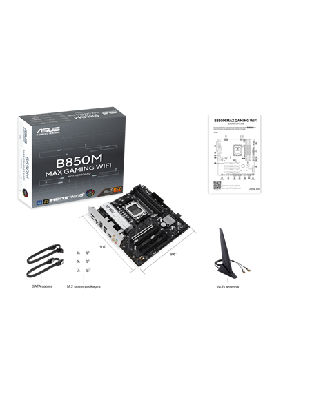 Материнская плата ASUS B850M MAX GAMING WIFI, AM5, AMD B850, Micro-ATX