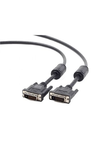 Cablu Video Cablexpert CC-DVI2-BK-15, DVI-D (M) - DVI-D (M), 4,5m, Negru