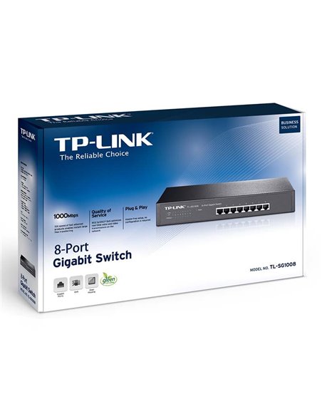 Switch de rețea TP-LINK TL-SG1008, 8x 10/100/1000 Mbps