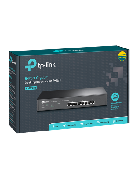 Switch de rețea TP-LINK TL-SG1008, 8x 10/100/1000 Mbps