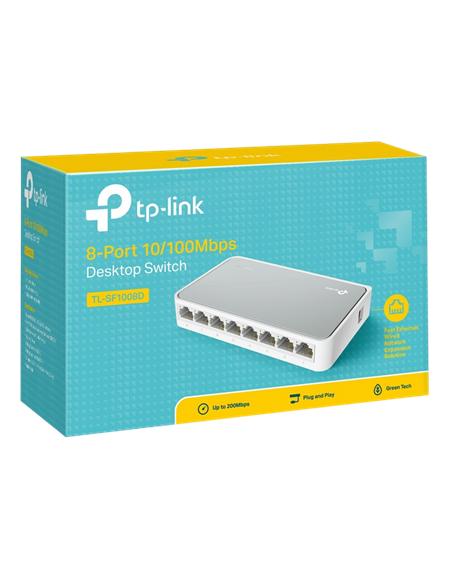 Сетевой коммутатор TP-LINK TL-SF1008D, 8x 10/100 Мбит/с