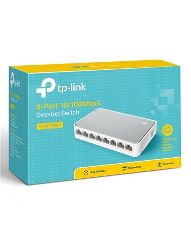 Сетевой коммутатор TP-LINK TL-SF1008D, 8x 10/100 Мбит/с