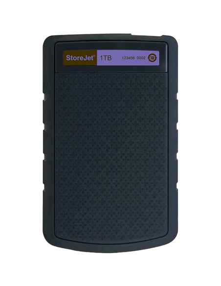 Внешний портативный жесткий диск Transcend StoreJet 25H3P, 1 ТБ, Серый/Фиолетовый (TS1TSJ25H3P)