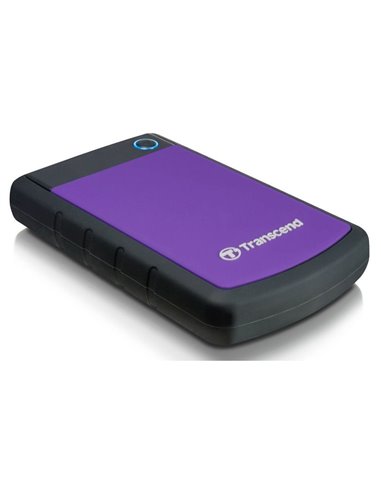 Внешний портативный жесткий диск Transcend StoreJet 25H3P, 1 ТБ, Серый/Фиолетовый (TS1TSJ25H3P)