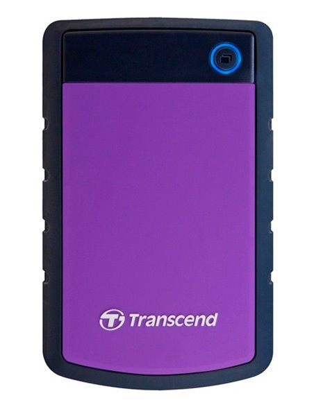 Внешний портативный жесткий диск Transcend StoreJet 25H3P, 1 ТБ, Серый/Фиолетовый (TS1TSJ25H3P)