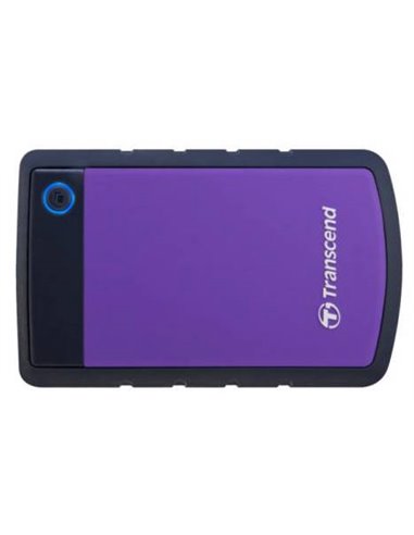 HDD portabil extern Transcend StoreJet 25H3P, 1 TB, Gri/Violet (TS1TSJ25H3P)