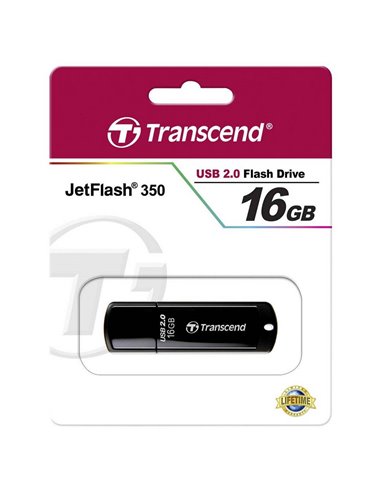 Memorie USB Transcend JetFlash 350, 16GB, Negru