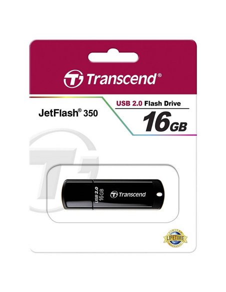Memorie USB Transcend JetFlash 350, 16GB, Negru