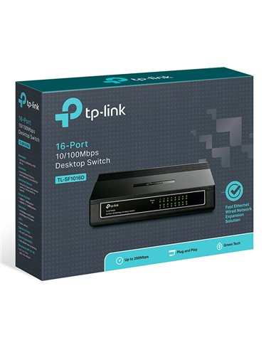 Сетевой коммутатор TP-LINK TL-SF1016D, 16x 10/100 Мбит/с