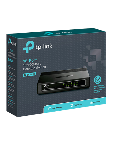 Сетевой коммутатор TP-LINK TL-SF1016D, 16x 10/100 Мбит/с