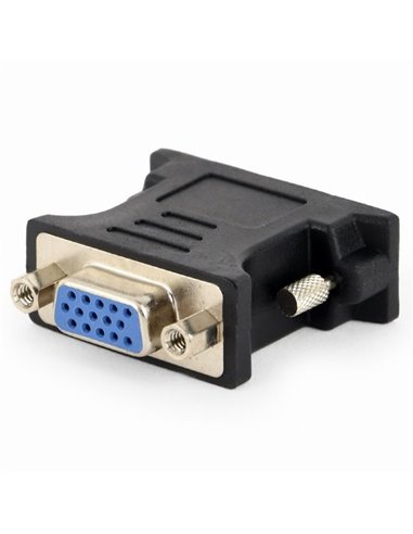 Видеоадаптер Cablexpert A-DVI-VGA-BK, DVI-I (M) - VGA D-Sub (F), Чёрный