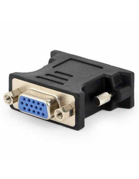 Видеоадаптер Cablexpert A-DVI-VGA-BK, DVI-I (M) - VGA D-Sub (F), Чёрный