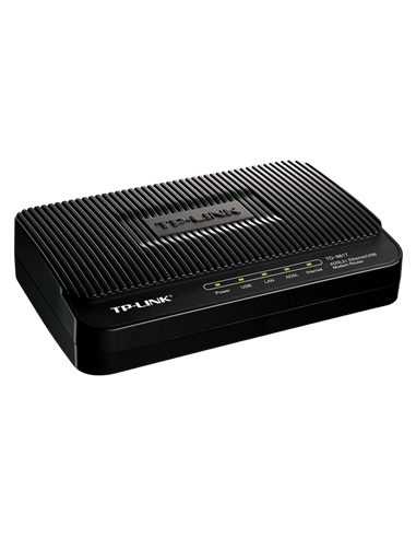 Modem ADSL TP-LINK TD-8817, ADSL/ADSL2/ADSL2 + până la 24 Mbps, Negru