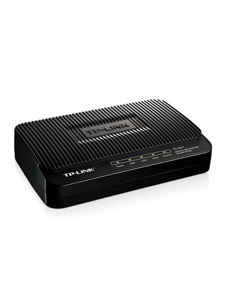 ADSL Модем TP-LINK TD-8817, ADSL/ADSL2/ADSL2 + до 24 Мбит/с, Чёрный