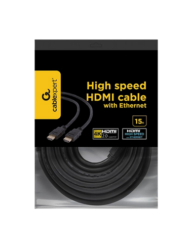 Cablu Video Cablexpert CC-HDMI4-15M, HDMI (M) - HDMI (M), 15m, Negru