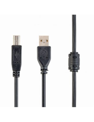 Cablu de comunicație Gembird CCF-USB2-AMBM-6, USB Type-A/USB Type-B, 1,8m, Negru