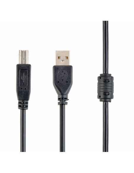 Cablu de comunicație Gembird CCF-USB2-AMBM-6, USB Type-A/USB Type-B, 1,8m, Negru