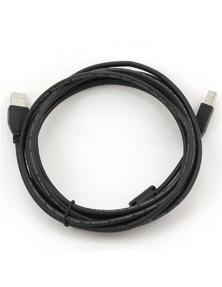 Cablu de comunicație Cablexpert CCF-USB2-AMBM-10, USB Type-A/USB Type-B, 3m, Negru