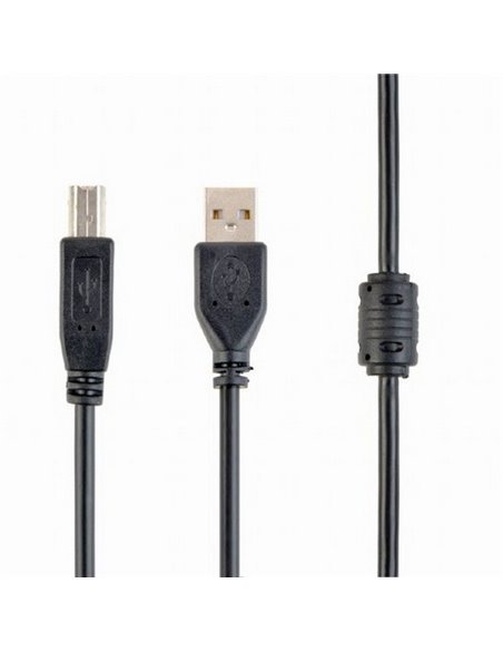 Коммуникационный кабель Cablexpert CCF-USB2-AMBM-10, USB Type-A/USB Type-B, 3м, Чёрный