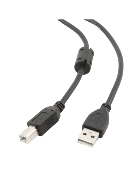 Коммуникационный кабель Cablexpert CCF-USB2-AMBM-10, USB Type-A/USB Type-B, 3м, Чёрный