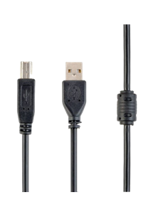 Cablu de comunicație Cablexpert CCF-USB2-AMBM-15, USB Type-A/USB Type-B, 4,5m, Negru