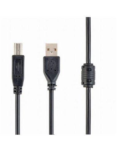 Cablu de comunicație Cablexpert CCF-USB2-AMBM-15, USB Type-A/USB Type-B, 4,5m, Negru