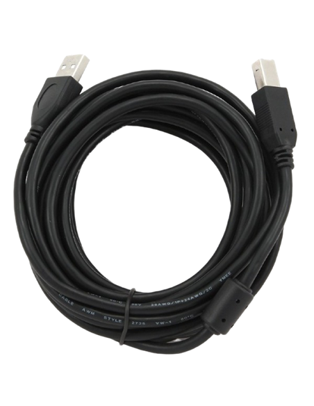 Cablu de comunicație Cablexpert CCF-USB2-AMBM-15, USB Type-A/USB Type-B, 4,5m, Negru